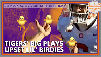 Clemson's Ricardo Jones is confronted by South Carolina fans 