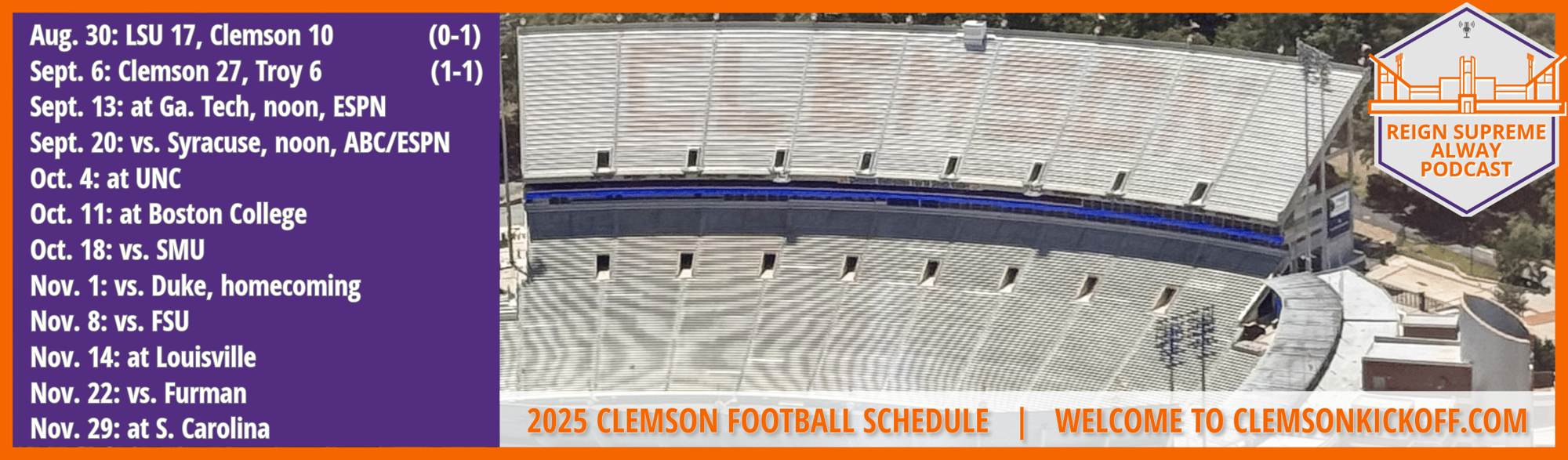2025 schedule horizontal