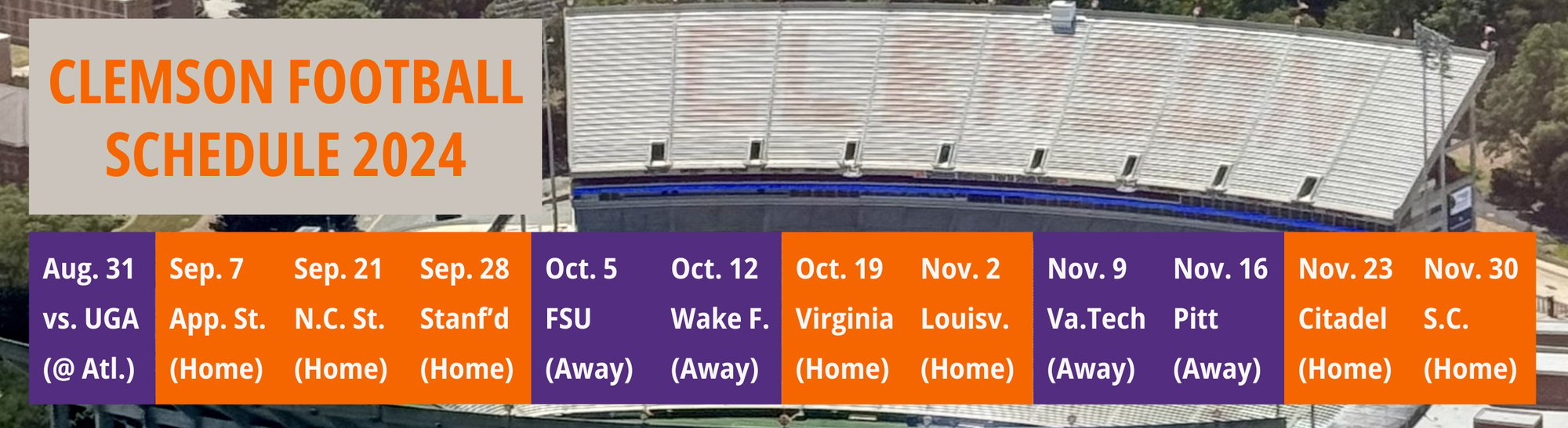 CLEMSON FOOTBALL SCHEDULE 2024