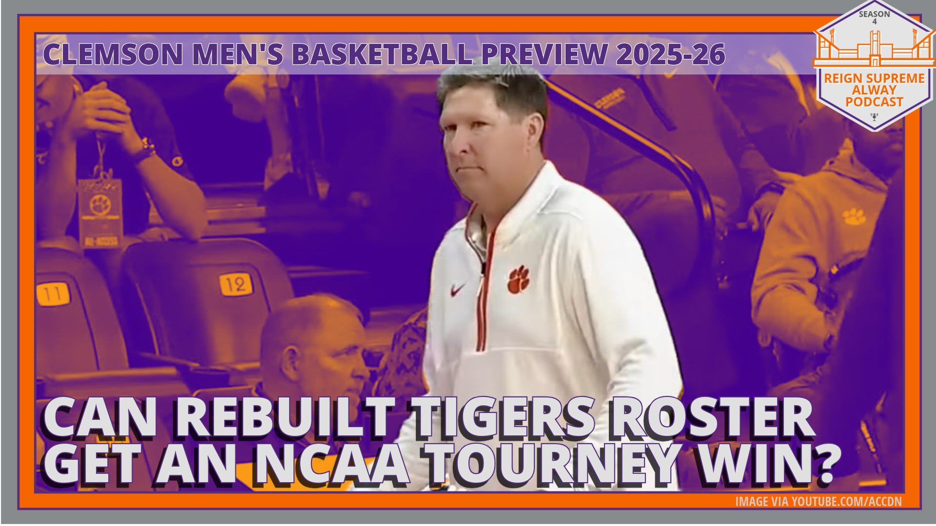 Clemson men's basketball coach Brad Brownell